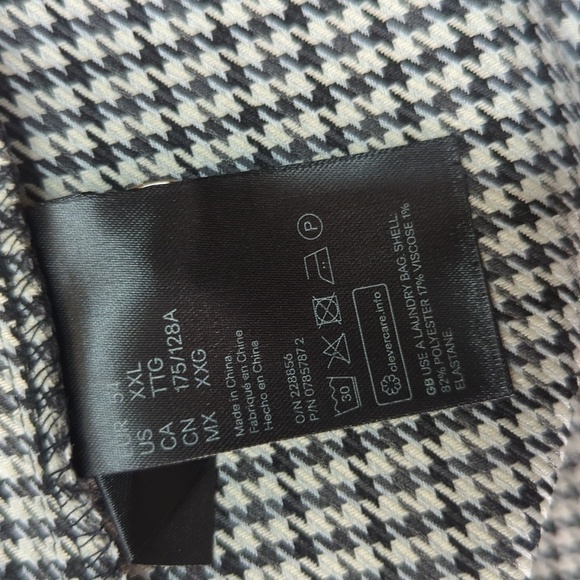 H&M Houndstooth Sheath Dress Black White XXL preppy punk Business casual classic - Picture 8 of 9